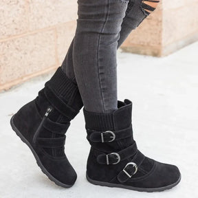 Bota Feminina Para Inverno com Fivela