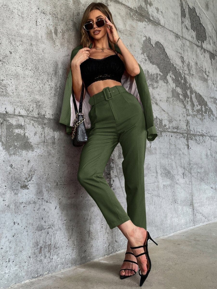 Calça Elegante Com Cinto