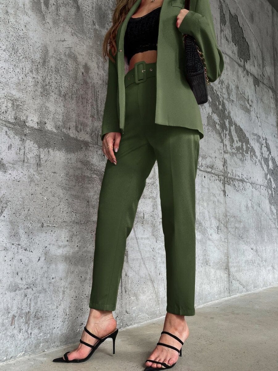 Calça Elegante Com Cinto
