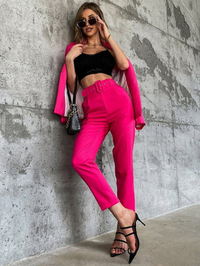 Calça Elegante Com Cinto
