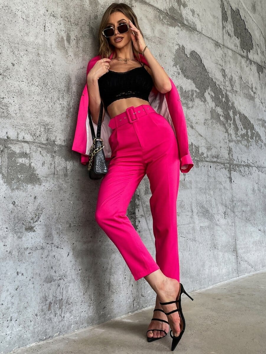 Calça Elegante Com Cinto