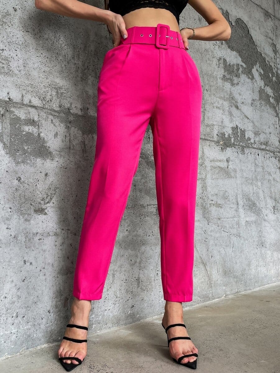 Calça Elegante Com Cinto