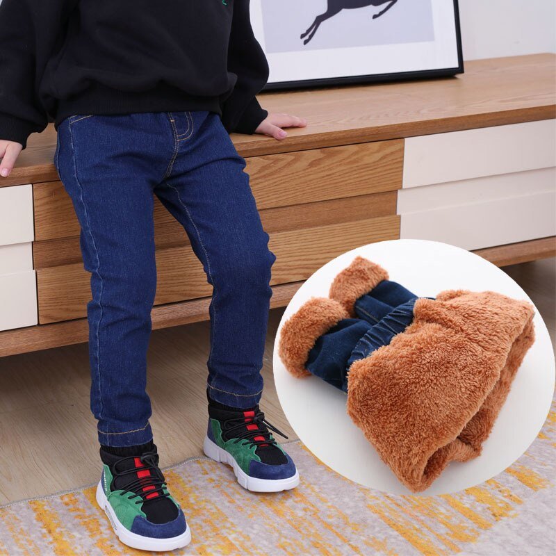 Calça Infantil Masculina Jeans Peluciada