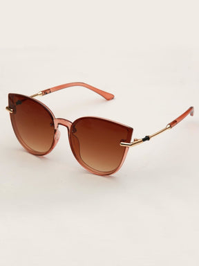 Óculos De Sol Cat Eye Brown
