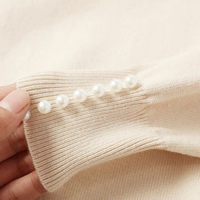 Suéter Feminino Gola Pérolas
