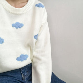 Suéter Feminino Nuvens
