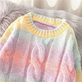 Suéter Feminino Tie Dye Vintage
